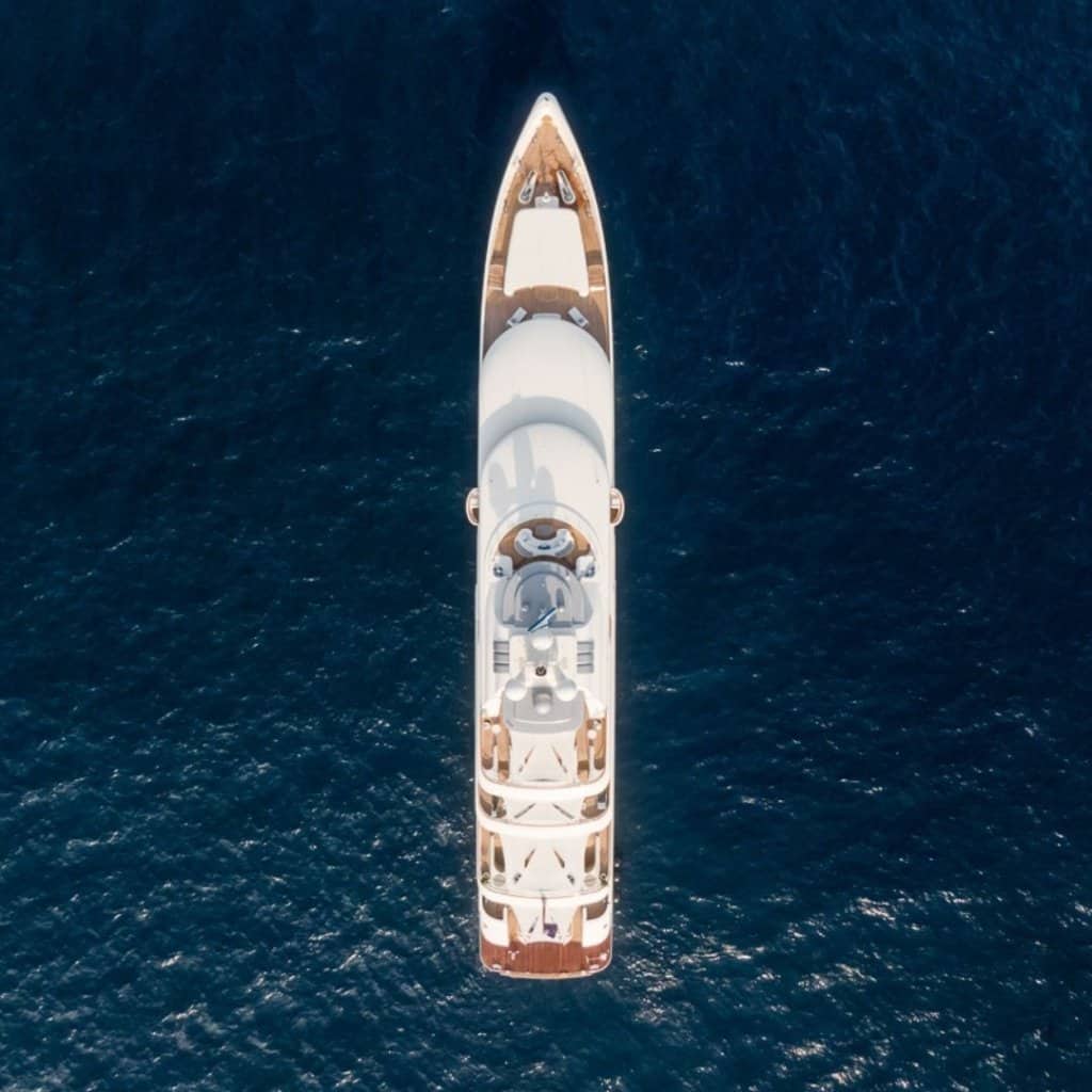 grace yacht drone image
