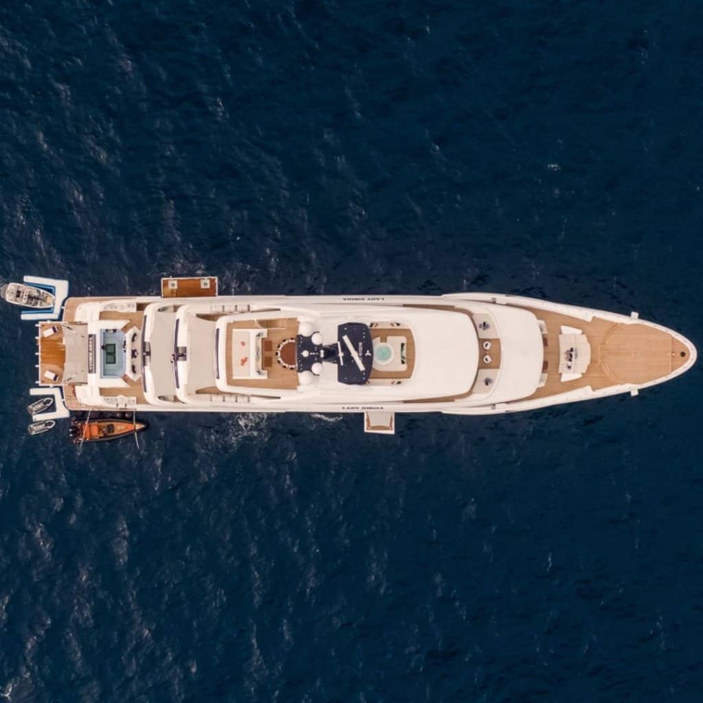 lady jorgia yacht drone camera image