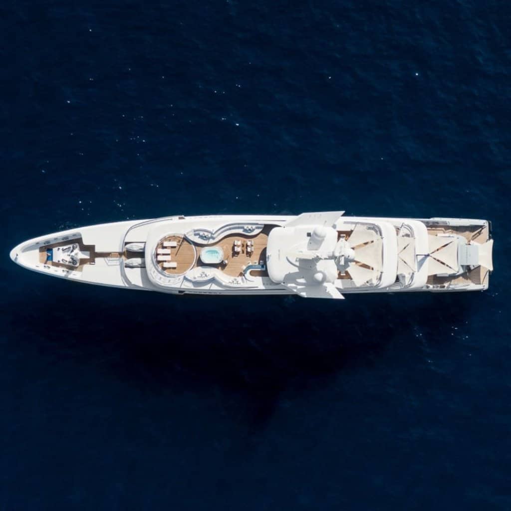 odessa ii yacht drone camera image