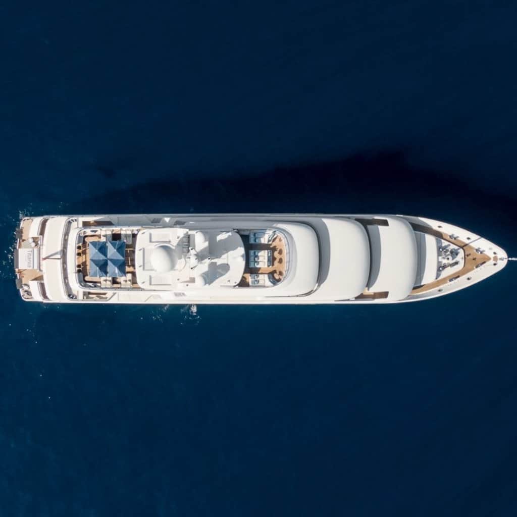 titania yacht drone camera image