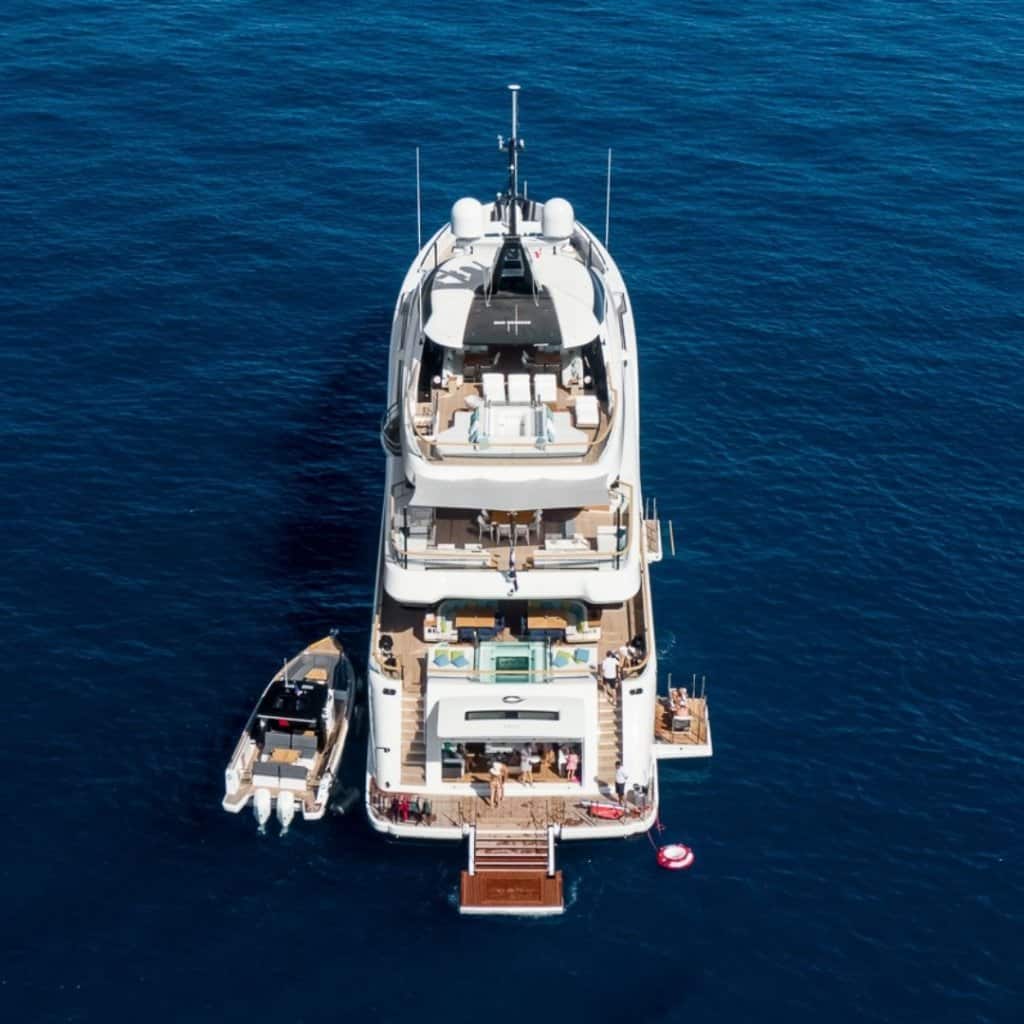 c yacht drone camera image