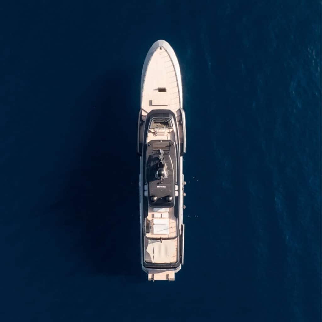 superyacht atlante drone image