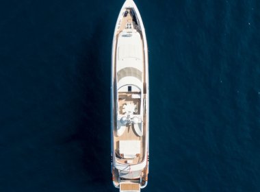 yacht aurelia drone image