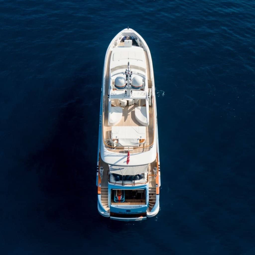yacht aurelia drone view